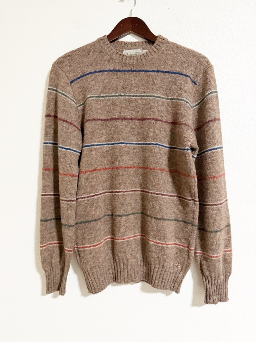 Vintage Classics Striped Wool Grandpa Sweater